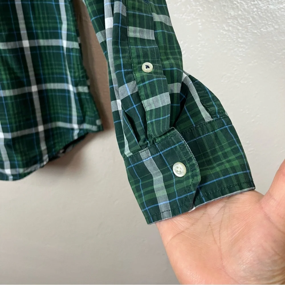 5 for‎ $30 Banana republic men long sleeve bottoms down multicolor plaid shirt
